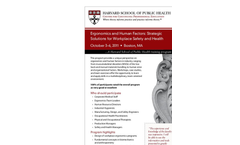 Ergonomics and Human Factors: Strategic Solutions for Workplace Safety and Health Brochure
