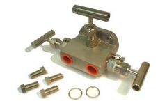 TECVAL - Model MBT-2.3DT - 2-Way 3-Valve Transmitter Direct Coupling Manifold