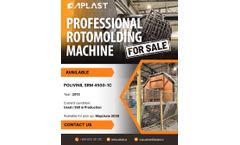 Polivinil SRM - Model 4500-1C - Professional rotomolding machine FOR SALE