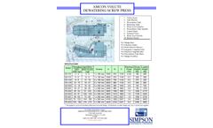 Amcon - Volute Dewatering Screw Press - Specifications Sheet