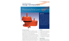 Elmac Technologies - Spring-Loaded Pressure/Vacuum Relief Valves to Atmosphere - Brochure