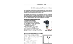 GE-208 adjustable pressure switch | mechanical pressure controller