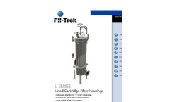 Model L Series - Lined, Vertical Cartridge Filter Housings Datasheet