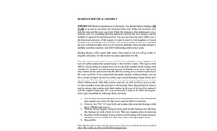 Stream Engine Bearings, Service & Assembly - Manual 