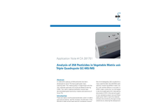 Analysis of 258 Pesticides in Vegetable Matrix using Triple Quadrupole GC-MS/MS