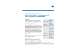 Direct Determination of Trace Elements in Urine using the aurora M90 ICP-MS