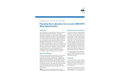 Preparing Your Laboratory for an aurora M90 ICP-MS Mass Spectrometer