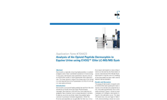 Analysis of An Opioid Peptide Dermorphin in Equine Urine using EVOQ™ Elite LC-MS/MS System