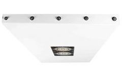 Larson Electronics - Model HALD-EMG-48-2X50LED-V2-140DB - 100W Low Profile Cleanroom Emergency LED Light