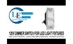 120V Dimmer Switch for LED Light Fixtures - 600 Watt Rated - Electro-Mechanical Slider Switch Video