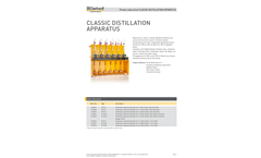 Classic Distillation Apparatus Brochure