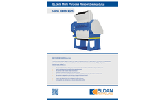 Eldan MPR160 HD / MPR200 HD Multi Purpose Rasper (Heavy Duty) Up to 14000 kg/h - Brochure