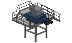 ELDAN - Model TSCC 1200 FD180 50x50/TSCC 1200 FD180 100x100 - Twin Shaft Clean-Cut Shredder