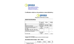 Certificaciones Pevasa