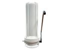 H2O International - Model H2O-RCT - White Countertop Water Filter with Unique Replaceable Cartridge