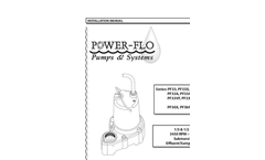 PF33/PF50 - Submersible Sump & Utility Pumps Brochure