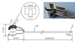 AMWEI - Model NTC 10K Ohm B3435K F14mm - Clip-on Pipe Temperature Probe Clamp Assembly