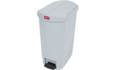 Iles - Model RU1883603 - 50lt End Step Slim Jim Resin Step On Bin Grey
