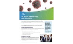 Air Testing and Monitoring for COVID-19 and its Variants - Brochure