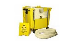 Superior - Model 04-1105 - 900 Litre Chemical Spill Kit - Mobile 4 Wheeled Drop Front Bin