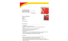 21,000 Gallon Open Top Tanks Brochure