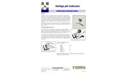 Hellige pH Indicator - Operating Instructions Manual
