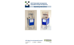 Eijkelkamp - Model 08.67/8.68 - Compression/Shear Strength Test Apparatus - Operating Instructions Manual
