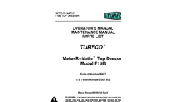 Ransomes - Model Turfco - F15B Mete-R-Matic - Top Dresser  - Brochure