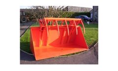 Symms Fabrication - Adjustable Grab Bucket with Kverneland Tines for 4ft to 8ft Range