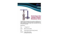 Conval - Variable Tandem Blowdown Valve Brochure