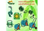 Garden Yard Water Hose Set with Spray Nozzle, garden hose reel cart, hose pipe reel trolley