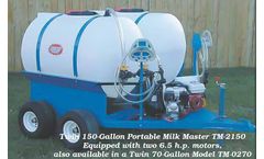 PolyDome - Model TM-2150 - Twin 150 Gallon Portable Milk Mixer