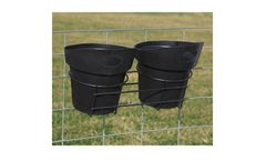 PolyDome - Model PD-2202 - Metal 5 Quart Fence Bucket Holder Double Bucket