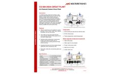 Multiurethanes - Model CG-500-3X8/A - Air-Powered Cement Grout Plant -Brochure