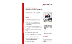 Multiurethanes - Air-Powered Polyurethane Injection Pump - Brochure