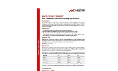 Multiurethanes - Microfine Cement (Superfine) - Brochure