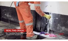 Polyurethane Crack Injection to Seal Cracks and Stop Water Leaking - Video