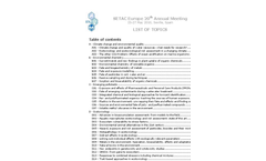 SETAC Europe 20th Annual Meeting Brochure (PDF 399 KB)