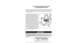 Kelly Bar Pisa - Wrench Adapter Operating Instructions Manual
