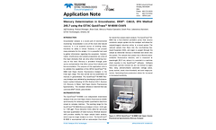Mercury Determination in Groundwater, ERM®‐  CA615, EPA Method 245.7 using the CETAC QuickTrace™ M‐8000 CVAFS - Application Note