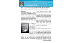 Mercury Determination in Industrial Sludge, SRM 2782, Modified EPA Method 245.5, using the CETAC QuickTrace™ M‐8000 CVAFS‐SGTA - Application Note
