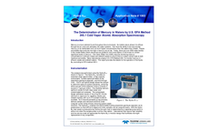The Determination of Mercury in Waters by U.S. EPA Method 245.1 Cold Vapor Atomic Absorption Spectroscopy - Application Note