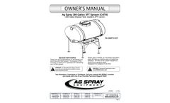 Ag-Spray - Model 5276647-BLK - 300 Gallon 3 Point Sprayer - Brochure