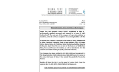 Sigma Test & Research Centre-Company Profile