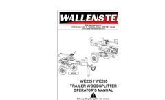 Wallenstein - Model WE225 - Trailer Log Splitters Manual