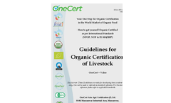 Organic Guidelines for LiveStock Brochure