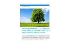 EMS Auditor-Lead Auditor 14001:2004 - Tech Sheet