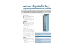 Saft - Marine Integrated Battery System Brochure