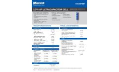 Maxwell - Model 2.7V 10F - Ultracapacitor Cell - Brochure