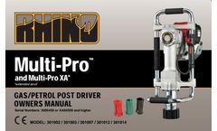 Rhino - Model Multi-Pro XA CP - Channel Post Driver - Brochure